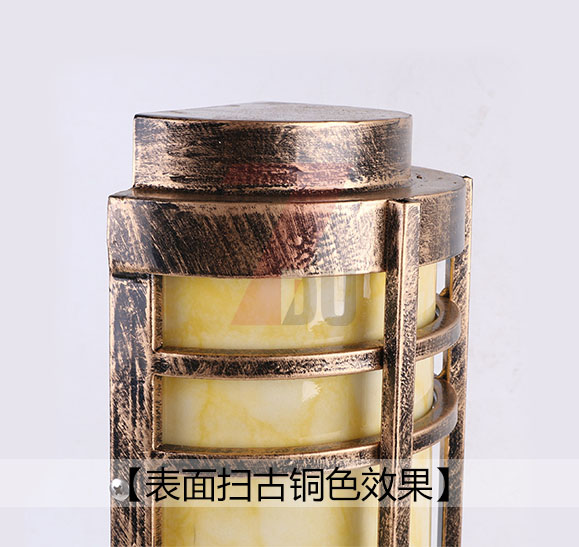 七度仿古銅墻壁燈掃古銅效果細節展示